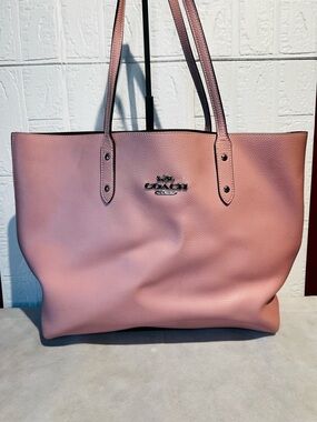 Coach Town Pink Leather Tote